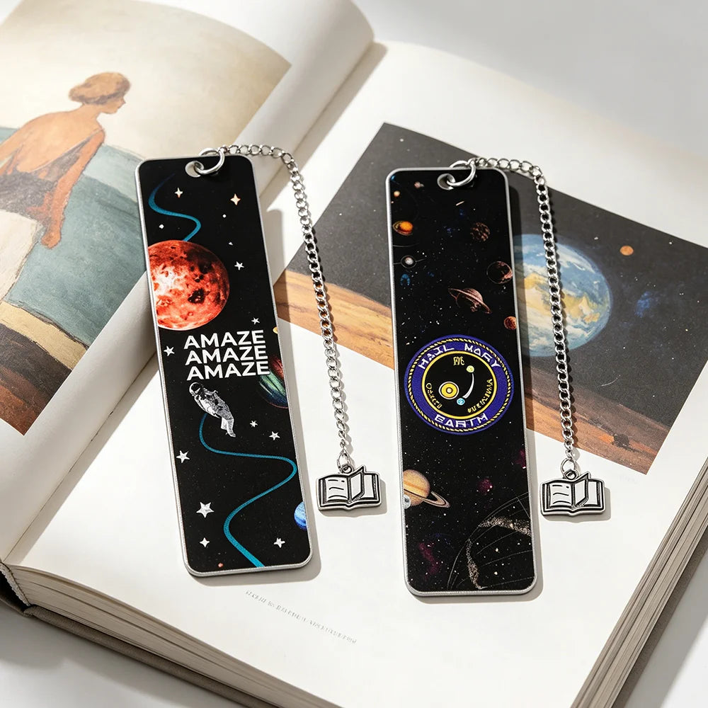 Project Hail Mary Double-Sided Bookmark - Sci-Fi Movie Collectible and Reading Accessory Gift for Book Lovers