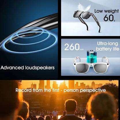 Xiaomi 6K HD AI Smart Glasses — 100MP Camera, ChatGPT, Bluetooth Call, Voice Assistant, 260mAh Battery, New Smart Glasses