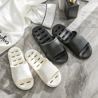 Feslishoet Unisex EVA Non-Slip Soft Bottom Shower Slippers – Quick-Drying Punching Bathroom Footwear