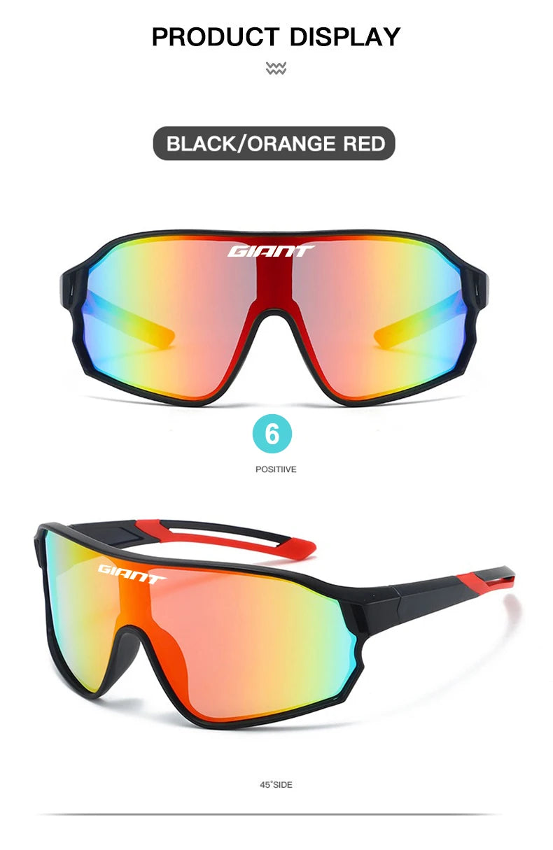 GIANT Cycling Glasses – UV400, Anti-Fog REVO Lenses, HD Clarity, Cateye Design
