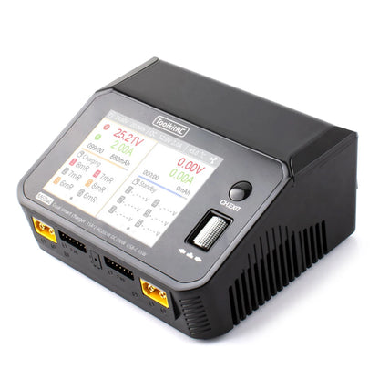 ToolkitRC M6DAC Dual Channel Smart LiPo Battery Charger – 200W AC, 350W DC x2, 15A for 1-6S LiHV PD 65W Discharger