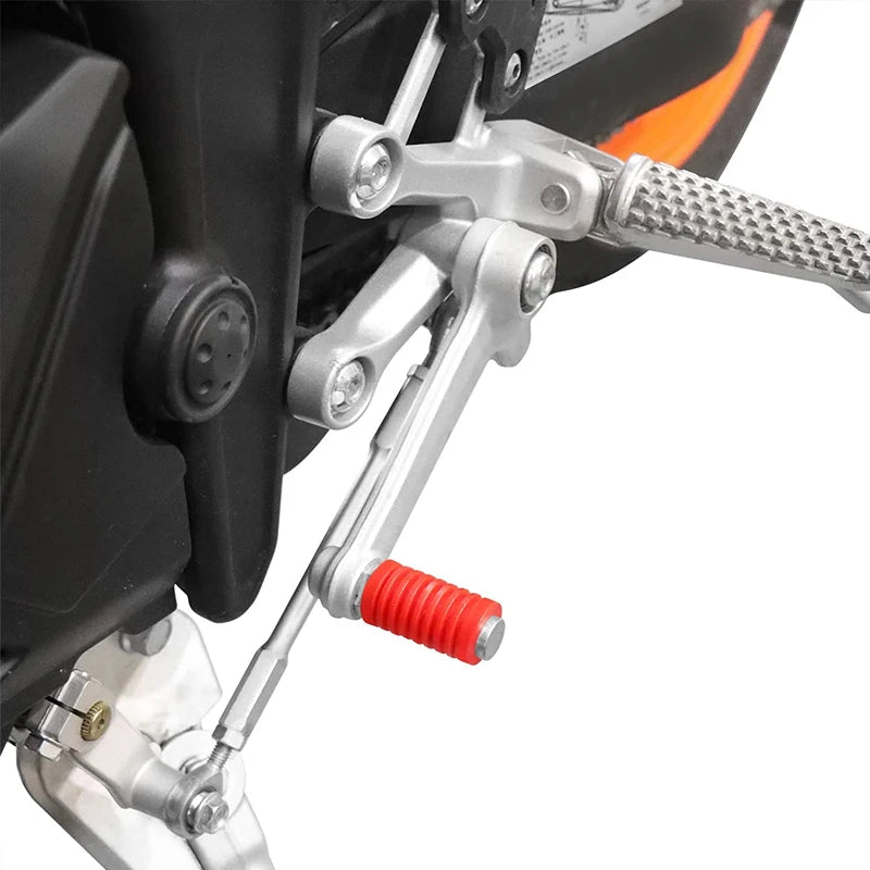 2Pcs Universal Motorcycle Gear Shift Lever Foot Pad Set - Rubber Pedal Covers & Starter Peg Pads for Moto Accessories