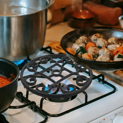 Iron Non-Slip Wok Ring & Pot Rack – Round Stove Pot Holder for Kitchen Cookware Accessories