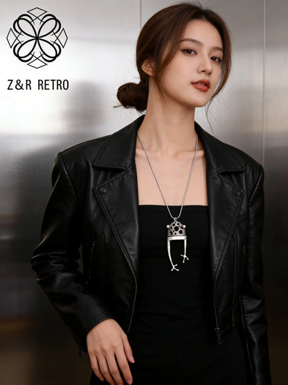 Vintage Long Chain Necklace – Irregular Gothic Pendant Jewelry for Women, 2023 Trendy Fashion Accessories