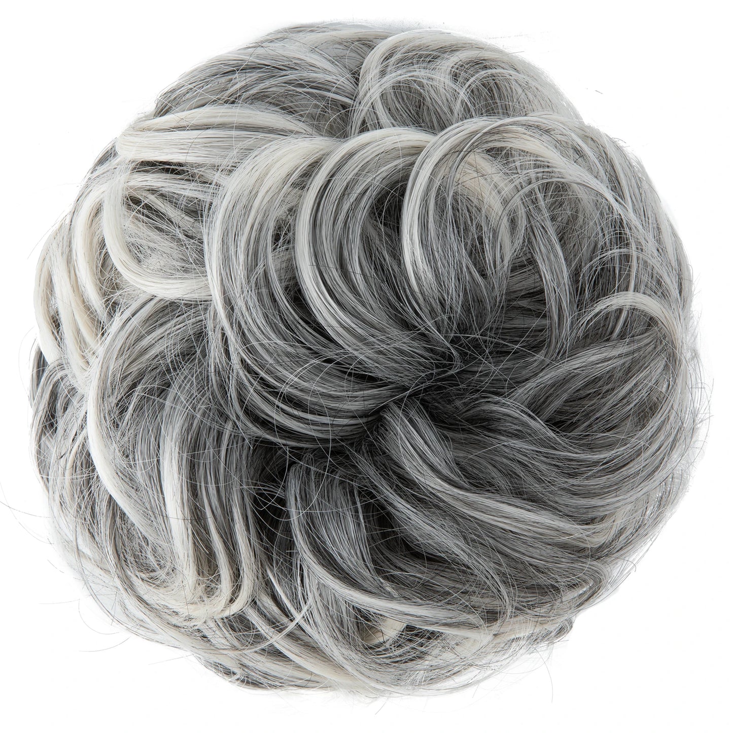 Synthetic Messy Hairpiece Chignon Scrunchie – Blonde & Brown Donut Bun for Women, Elastic Daily Use Hair Extension H9