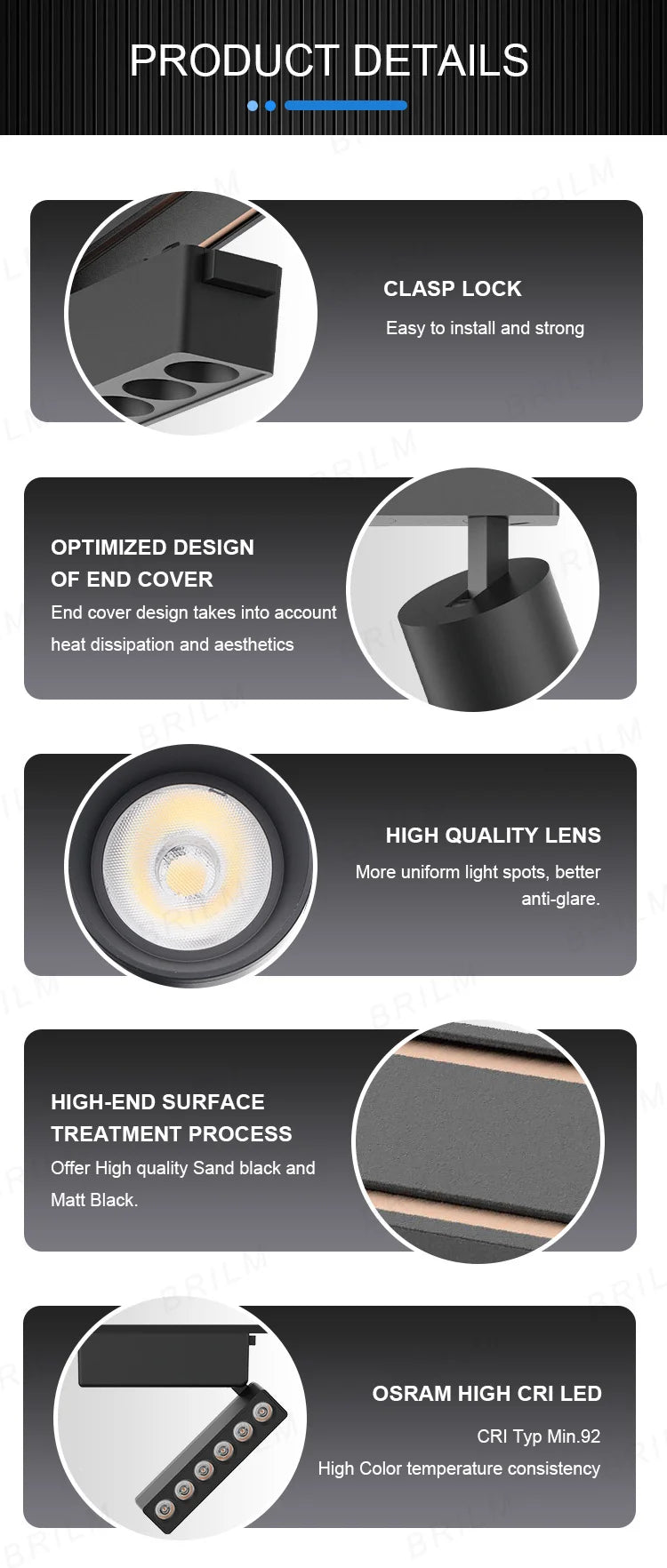 Ultra-Thin 6mm Magnetic Track Light – Dimmable LED Spot Lamp with Smart Tuya Zigbee Gateway