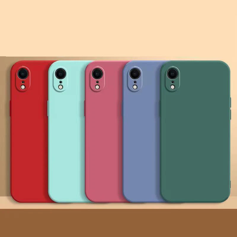 Original Liquid Silicone Case for iPhone - Shockproof TPU Protective Back Cover for X, XR & XS Max