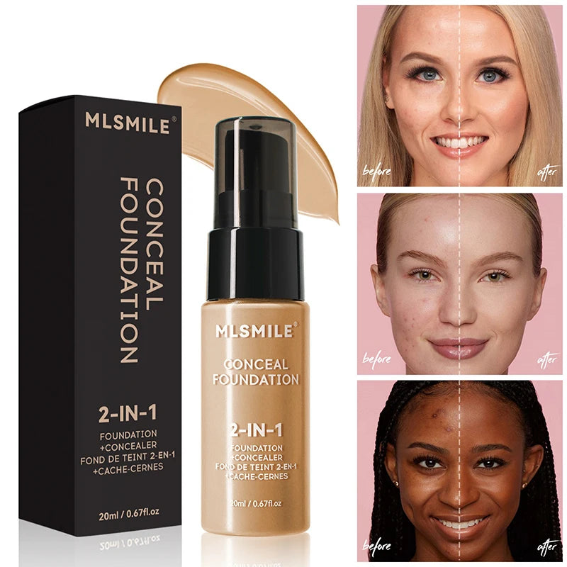 Oil-Control Matte Face Foundation Cream – Waterproof Full Coverage BBCream for Professional Makeup