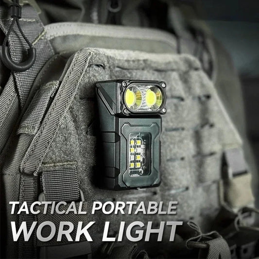 Tactical Mini LED Flashlight - Rechargeable EDC Work Light for Outdoor Camping Hiking and Molle Gear