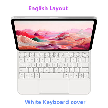 Magic Keyboard Case for iPad Air & Pro — 12.9/13-inch Smart Folio, Multi-Touch Magnetic Backlit Wireless Keyboard