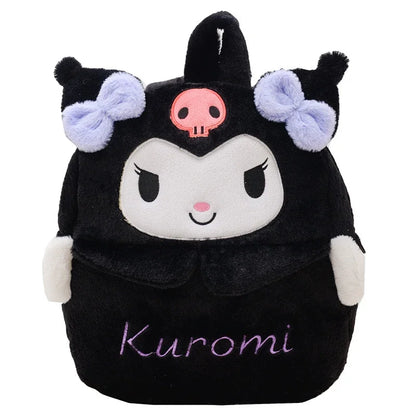 Kuromi & Cinnamoroll Plush Backpack — Cute Cartoon Soft Daypack for School, Travel & Daily Use