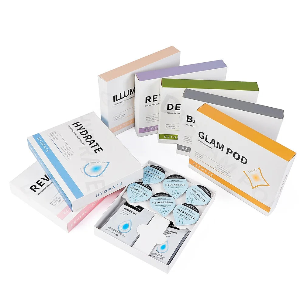 Glam Pod CO2 Capsules for Aqua Facial Machine – Bubble Skin Care Revive Pods for Beauty Treatment