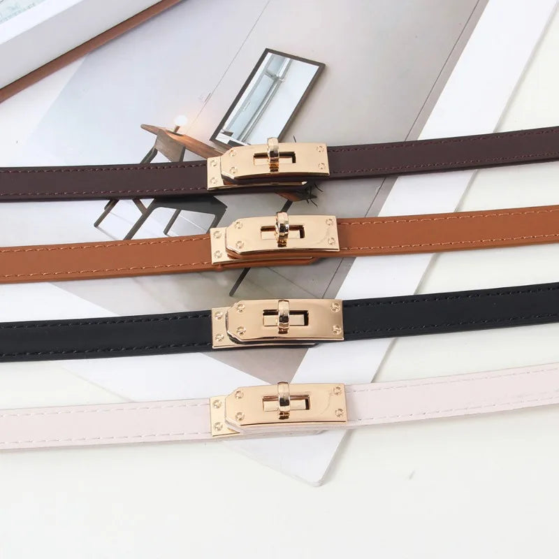 2025 Women’s Adjustable Thin Belt — Style Slim Waist Strap with Fashion Buckle for Dresses & Coats