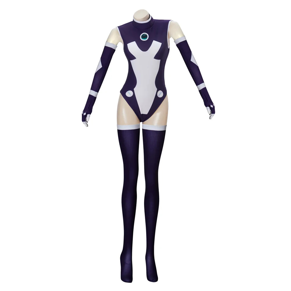 Anime Starfire Cosplay Costume – Sexy 3D Printed Bodysuit for Women, Halloween & Superhero Party Jumpsuit