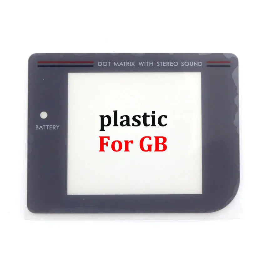 JCD Screen Lens Cover Protector for Game Boy Series | Plastic Glass with Adhesive for GB, GBA SP, GBC