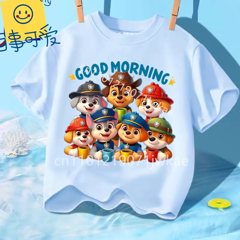 Paw Patrol Kids T-Shirt – Skye Cartoon Short Sleeve Summer Top for Boys & Girls Casual Wear Birthday Gift Clothing