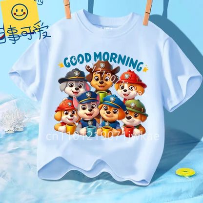 Paw Patrol Kids T-Shirt – Skye Cartoon Short Sleeve Summer Top for Boys & Girls Casual Wear Birthday Gift Clothing