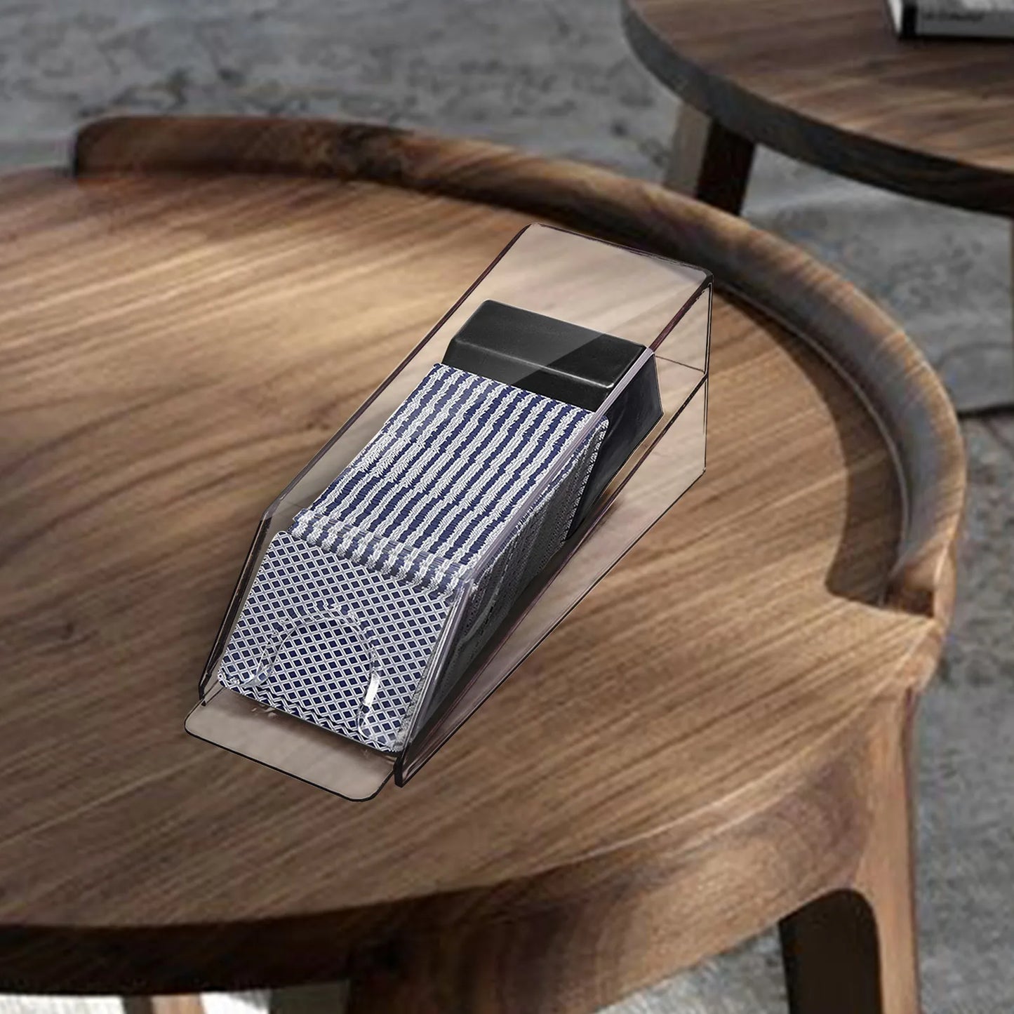 Deluxe 4-Deck Poker Shoe – Playing Card Dealing Game Accessory for Casino, Home & Garden Decor