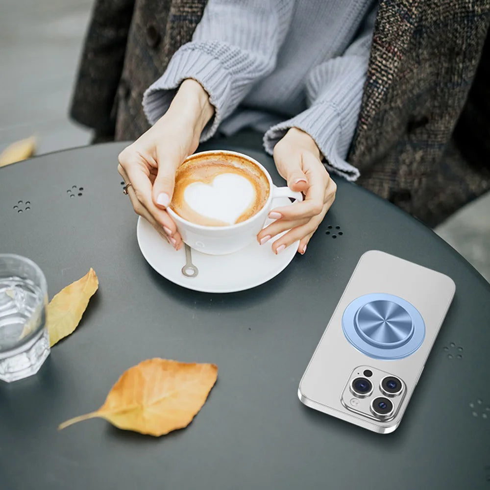 Socket Magnetic Phone Ring Grip - Strong Magnet Holder for iPhone 15, 14, 13, 12 Series, Foldable Phone Stand