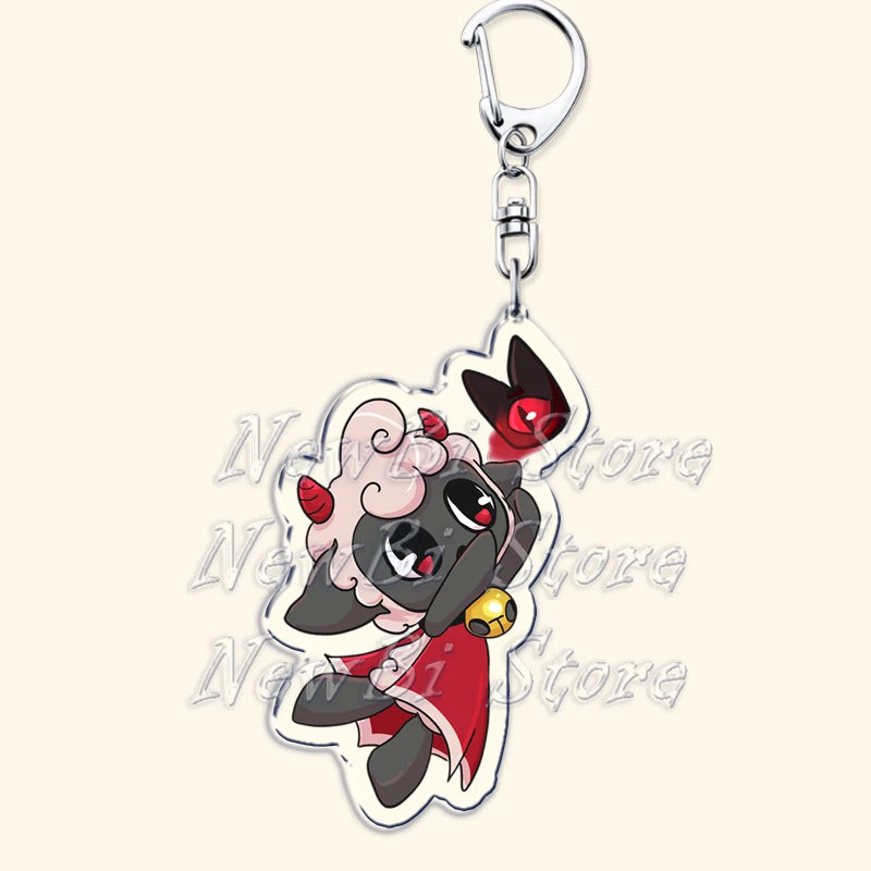Funny Dark Video Game Sheep Keychain – Cute Lamb & Goat Bag Accessory Gamer Gift