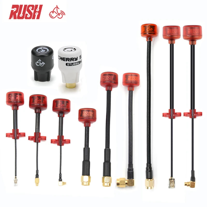 Rush Cherry FPV 5.8G Antenna – LHCP/RHCP SMA MMCX UFL IPEX Adapter for Racing Drone Goggles