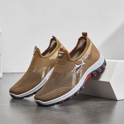 Men’s Summer Breathable Mesh Sneakers – Lightweight Casual Sports Shoes for Comfort Walking, Free Shipping Footwear