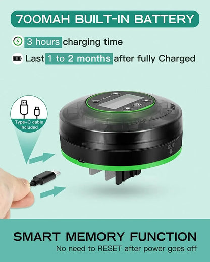 Automatic Fish Feeder for Aquarium – Rechargeable Food Dispenser with Timer, LCD Display & USB Cable