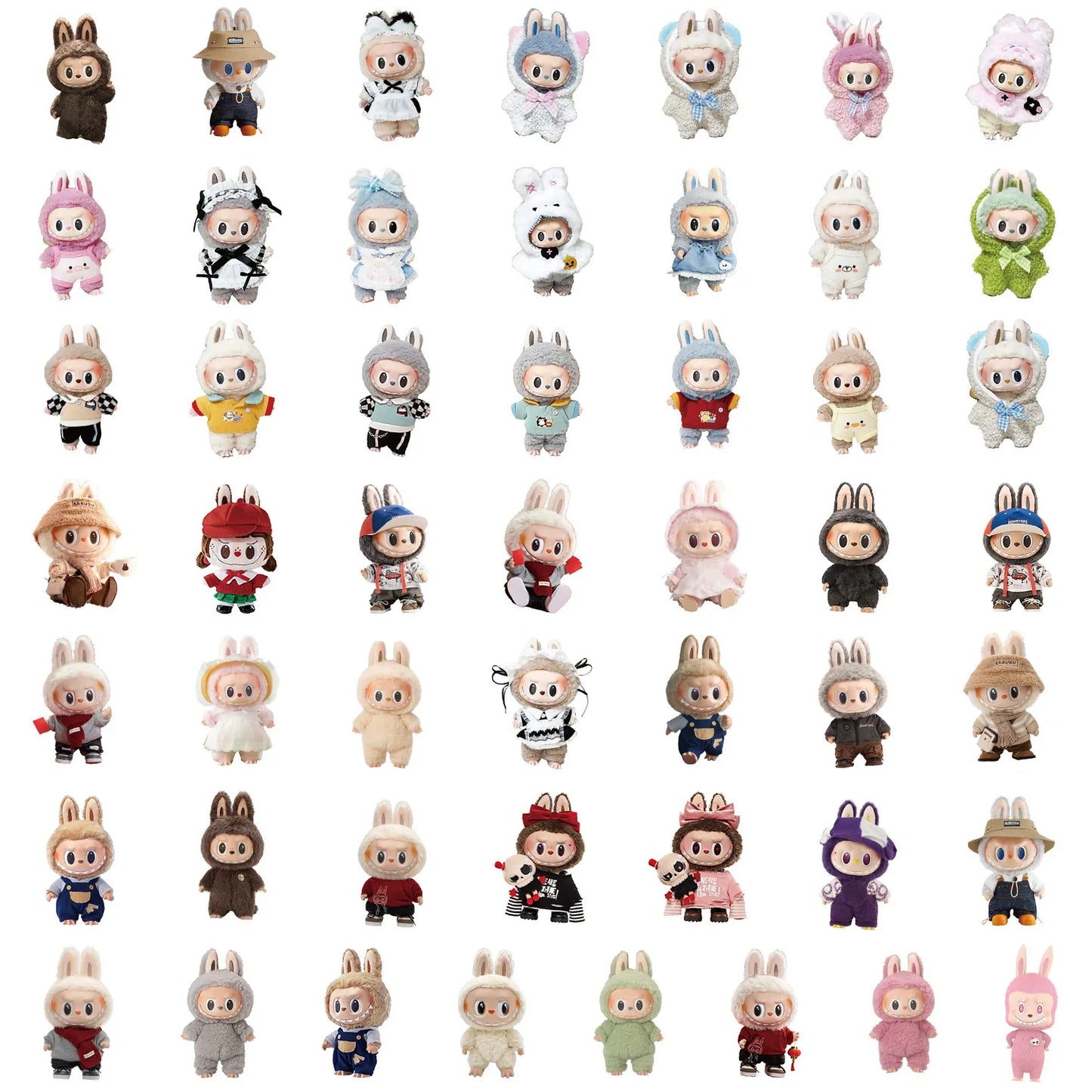 50pcs Cute Labubu Doll Graffiti Stickers 4x7cm – Skateboard, Suitcase, Guitar Decor Party Favor Gift for Kids   2/2