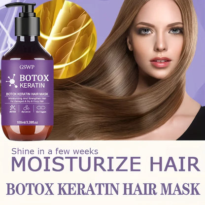 GSWP Botox Keratin Hair Mask - Moisturizing Repair Treatment for Damaged, Frizzy & Tangled Hair
