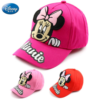 Disney Minnie Mouse Baby Hat – Embroidered Cotton Baseball Cap for Kids Boys & Girls, Sun Protection Outdoor Cap