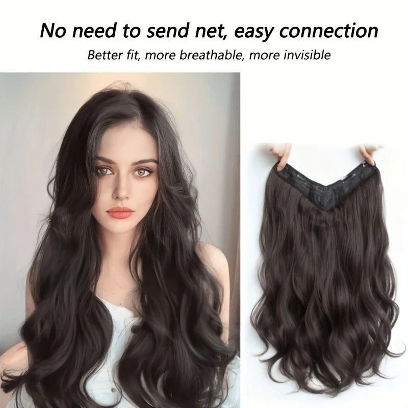 Invisible Long Wave Synthetic Hair Extensions – Fuller, Natural-Looking Strands for a Confident Hairstyle Design