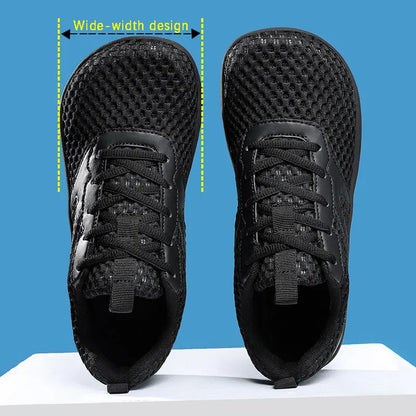 Men’s Wide Fit Barefoot Shoes - Breathable Mesh Anti-Slip Hiking Loafers