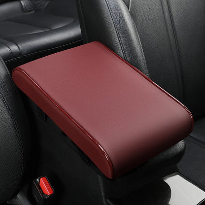 PU Leather Car Armrest Pad – Universal Heightened Center Console Cushion, Comfortable Armrest Cover (31cm x 20cm x 4.5cm)