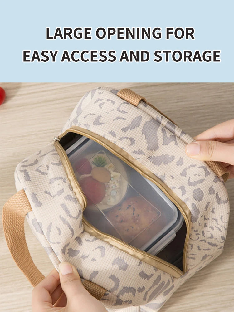 Ink Pattern Insulated Lunch Bag – Bento Box Picnic & Travel Cooler Tote
