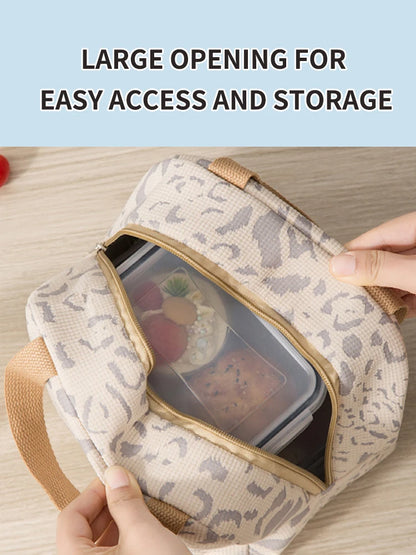 Ink Pattern Insulated Lunch Bag – Bento Box Picnic & Travel Cooler Tote