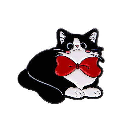 Cute Black Cat Enamel Pin – Animal Brooch Lapel Pin for Backpack, Clothing, Witch Jewelry & Halloween Gifts