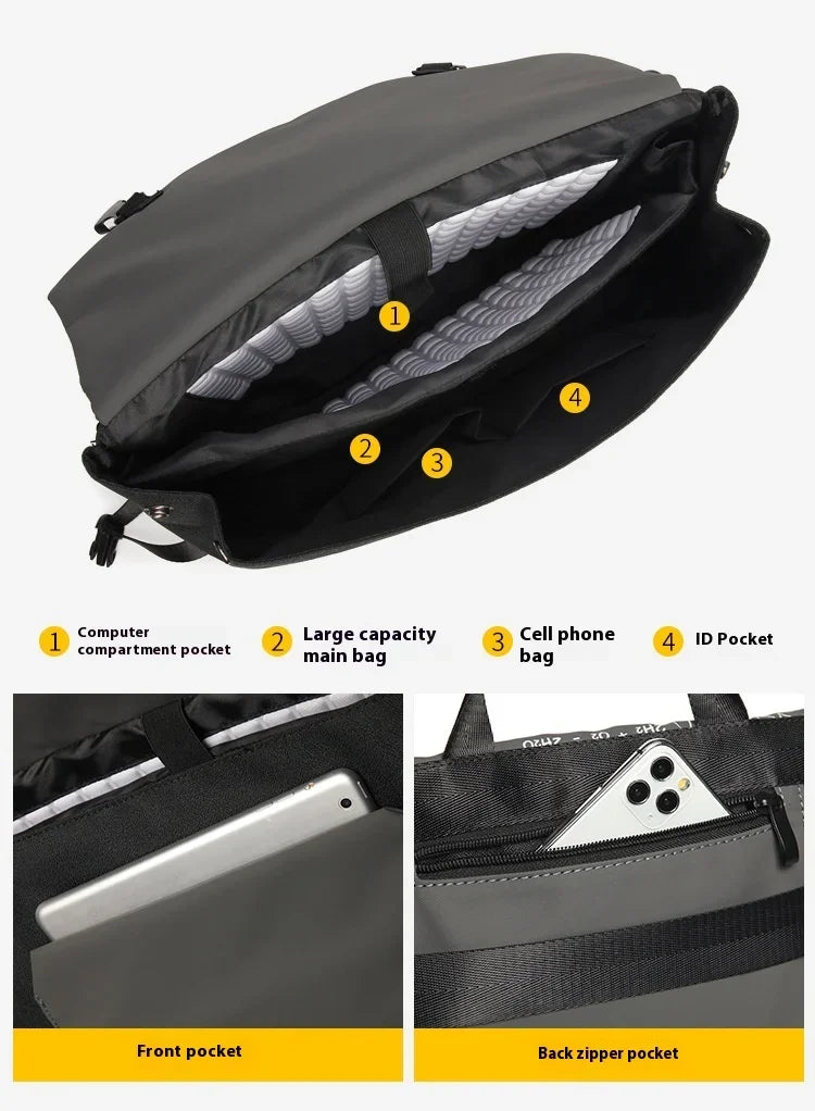 Shockproof Laptop Shoulder Bag – Large Capacity Sleeve Case for 13–16 Inch HP, Dell, Lenovo, Asus & More