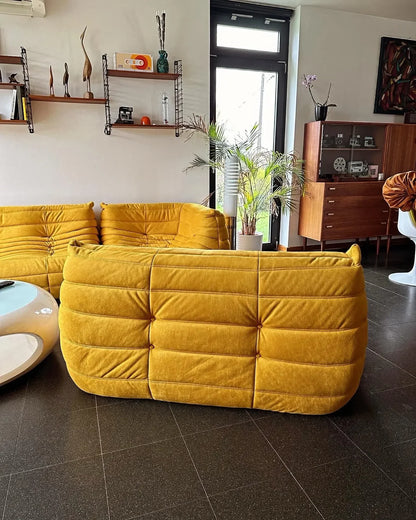 Caterpillar Togo Single Sofa – Tatami-Style Leisure Chair for Living Room or Bedroom, Reading & Relaxing Seat