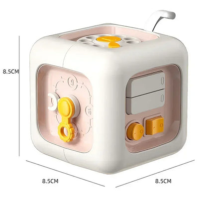 6-in-1 Montessori Sensory Busy Board – Educational Fidget Toy Drawer Cube for Baby Skill Development, Girls & Boys