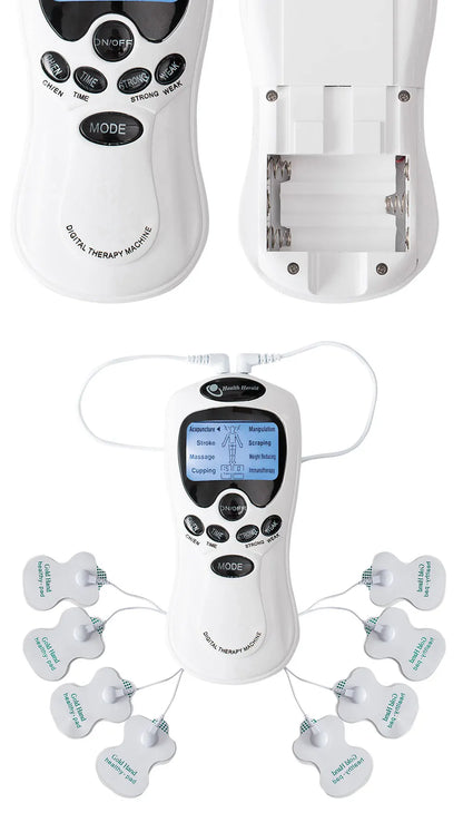 Electric EMS Pulse Massager — TENS Acupuncture Muscle Stimulator for Neck, Back, and Full Body Relaxation