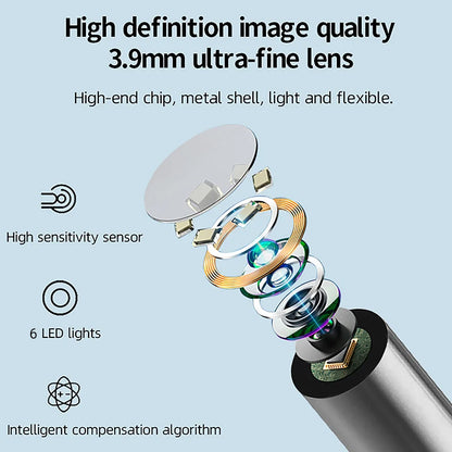 DDCAMERA 4.3" Digital Otoscope – 1080P Ear Scope with 6 LED Lights for Ear Wax Removal, Photo & Video Support