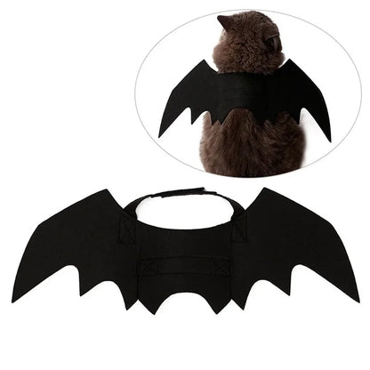 Halloween Cute Pet Clothes - Black Bat Wings Harness Costume for Cats and Dogs, Perfect for Halloween Party