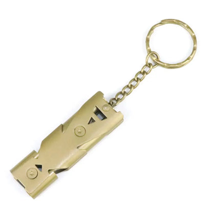 Double Pipe Survival Whistle Keychain – High Decibel Emergency Outdoor Camping Tool 1PC