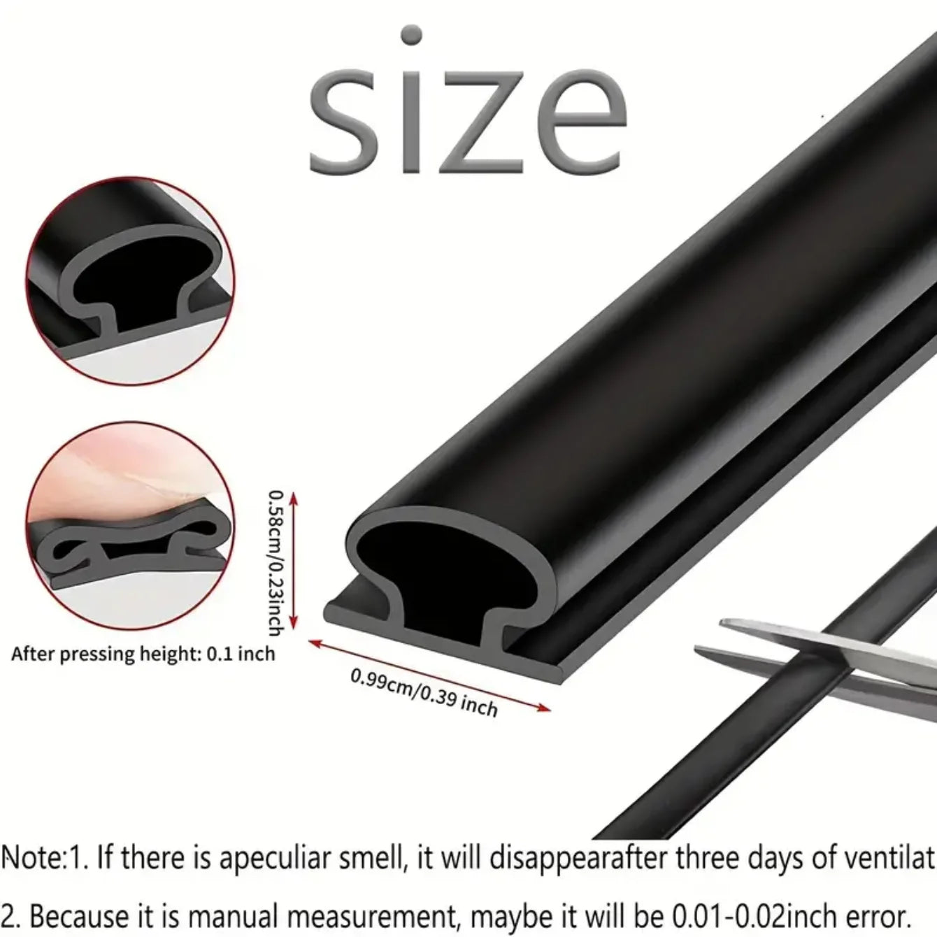 Window Weather Sealing Strip - 6M Self-Adhesive Dustproof Soundproof Door & Window Insulation Tape 10×6mm