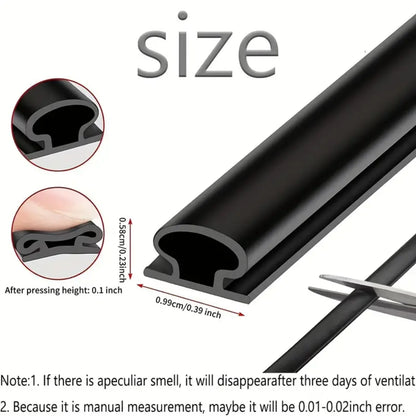 Window Weather Sealing Strip - 6M Self-Adhesive Dustproof Soundproof Door & Window Insulation Tape 10×6mm