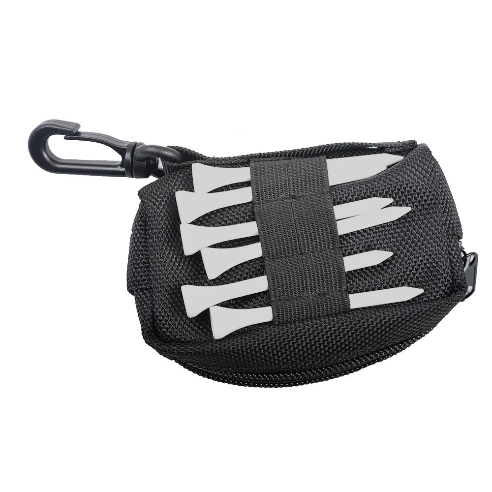 Waterproof Golf Ball Bag with Clip – Golf Tee Holder Pouch, Lightweight Fanny Pack Golf Ball Case, Golf Accessories