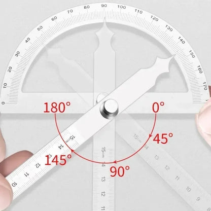 Goniometer Stainless Steel Protractor – Multi-Angle Measuring Ruler for Carpentry, Angle Meter & Finder Tool