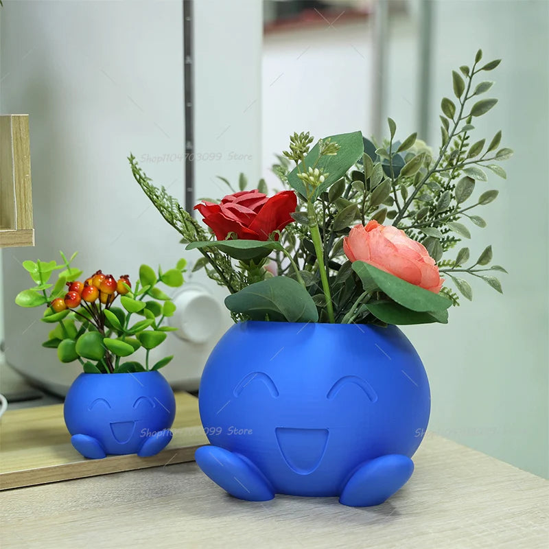 3D Printed Anime Pokémon Oddish Figure – Flowerpot for Dried or Artificial Flowers, Decorative Ornament