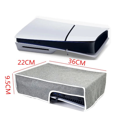 PS5 Slim Console Dust Cover – Waterproof Protective Sleeve for Vertical/Horizontal Use, Dust Proof Case for PlayStation 5 Slim