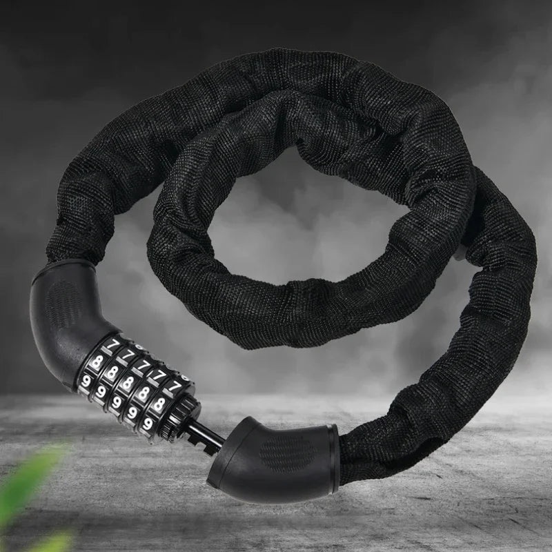 Motorcycle & Bicycle Chain Lock – Portable Electric Car Anti-Theft Lock for Mountain Bikes and Motorcycles